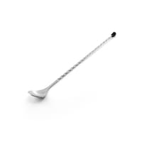 Houdini Stainless Steel Cocktail Stirrer Front_Three_Fourths_Angled_Left