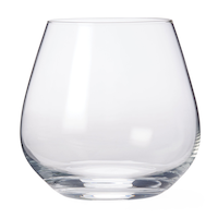 PADERNO Professional Afton Stemless Wine Glasses, Clear, 20.4-oz, 4-pk Front_Flat
