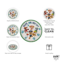 Zak Designs Paw Patrol Bamboo Fibre Plate, 8-in