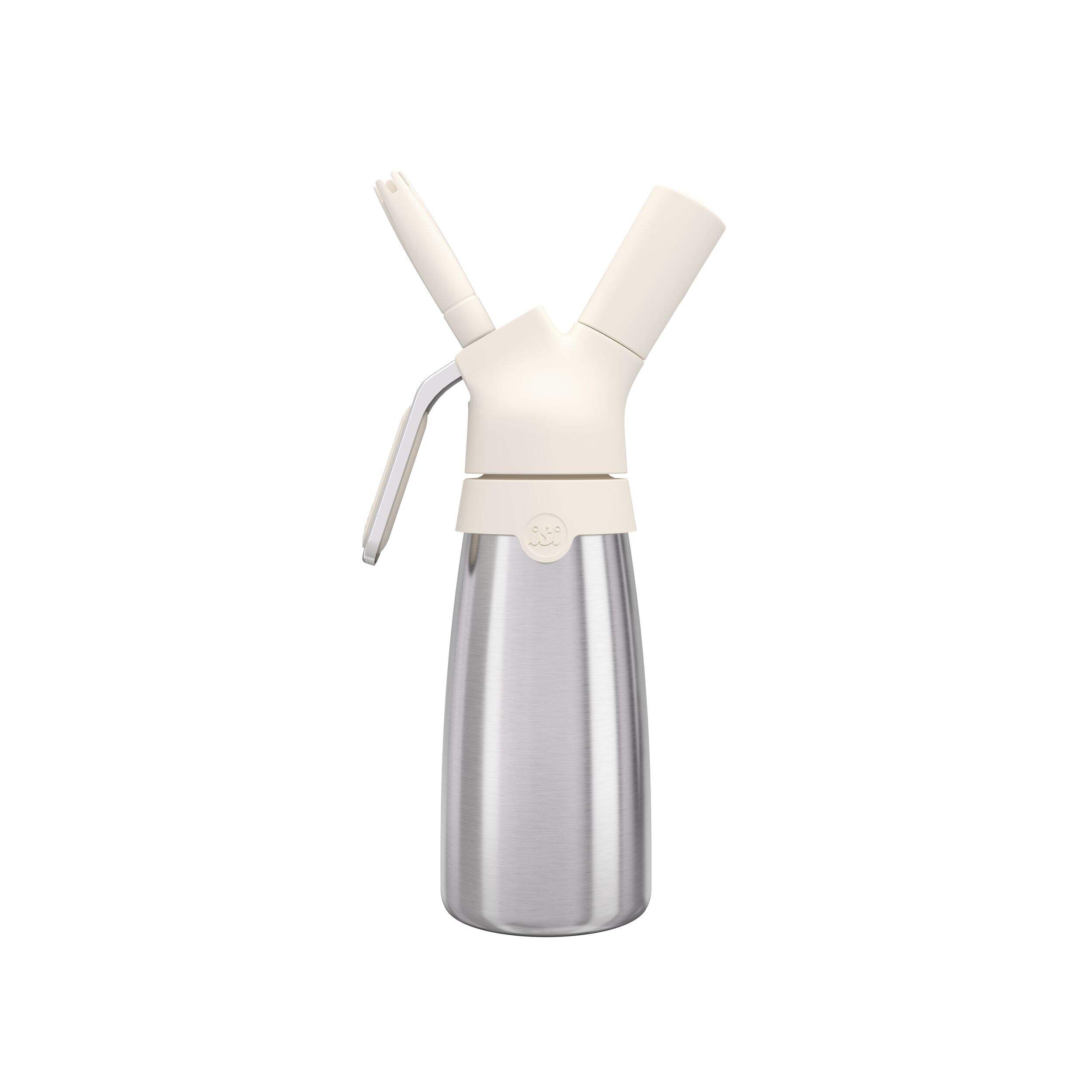 iSi Stainless Steel Creative Whip Dispenser, For Sweet & Savoury Whipped Recipes, 0.5-L Front_Flat