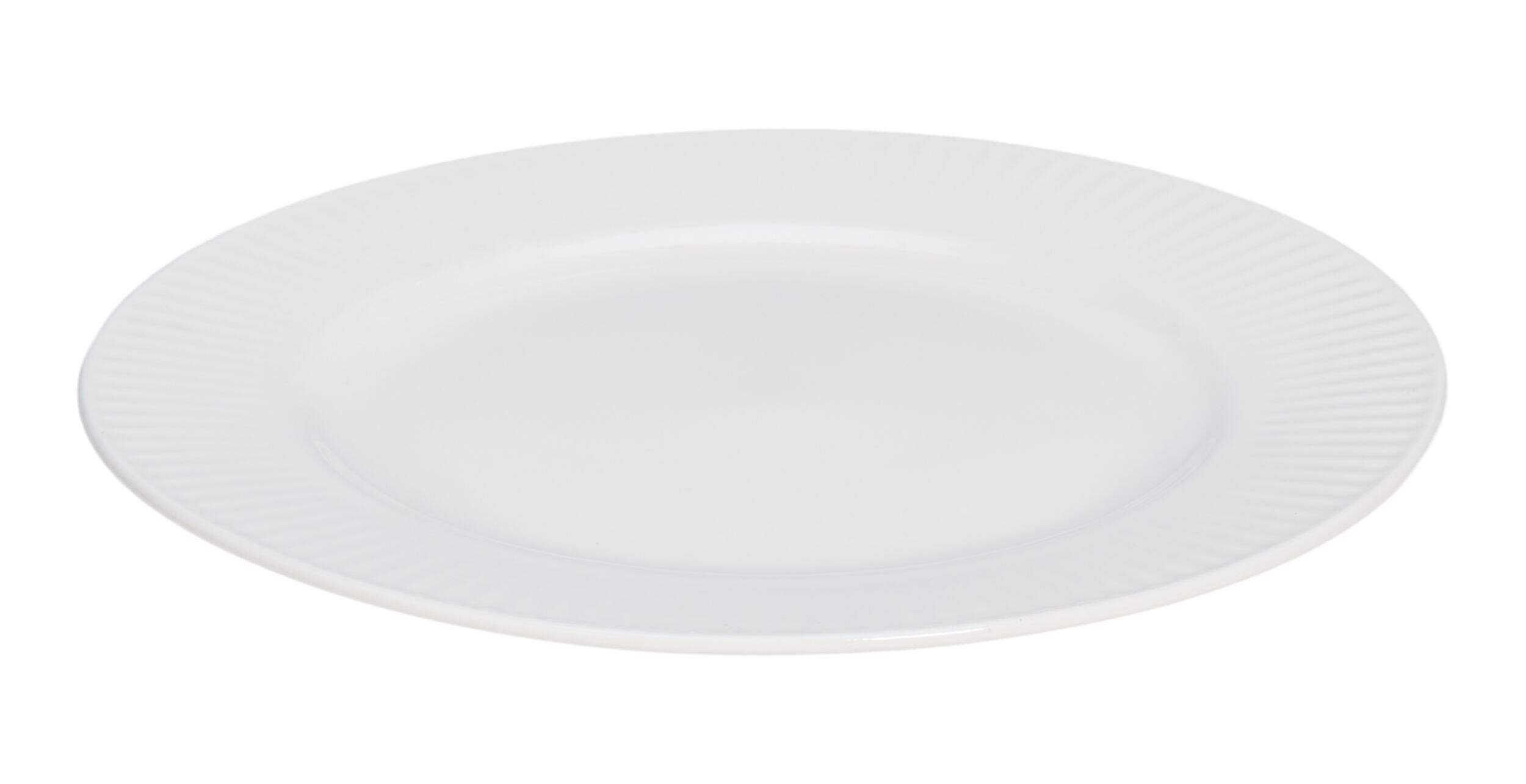 CANVAS Highbury Ribbed New Bone Salad Plate, 1-pc, White Front_Elevated