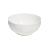 CANVAS Highbury Ribbed New Bone Low Bowl, 1-pc, White Front_Elevated