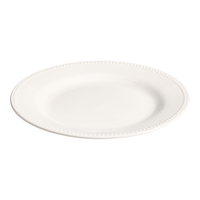 CANVAS Whitworth Beaded Rim Porcelain Dinner Plate, 1-pc, White Front_Elevated