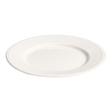 Assiette à salade en porcelaine à bord perlé CANVAS Whitworth, blanc, paq. 1 Front_Elevated