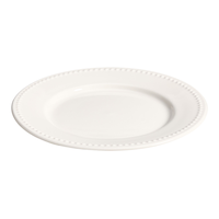 Assiette à salade en porcelaine à bord perlé CANVAS Whitworth, blanc, paq. 1