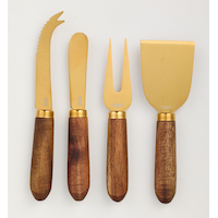 Couteaux à fromage dorés et bois CANVAS Front_Flat
