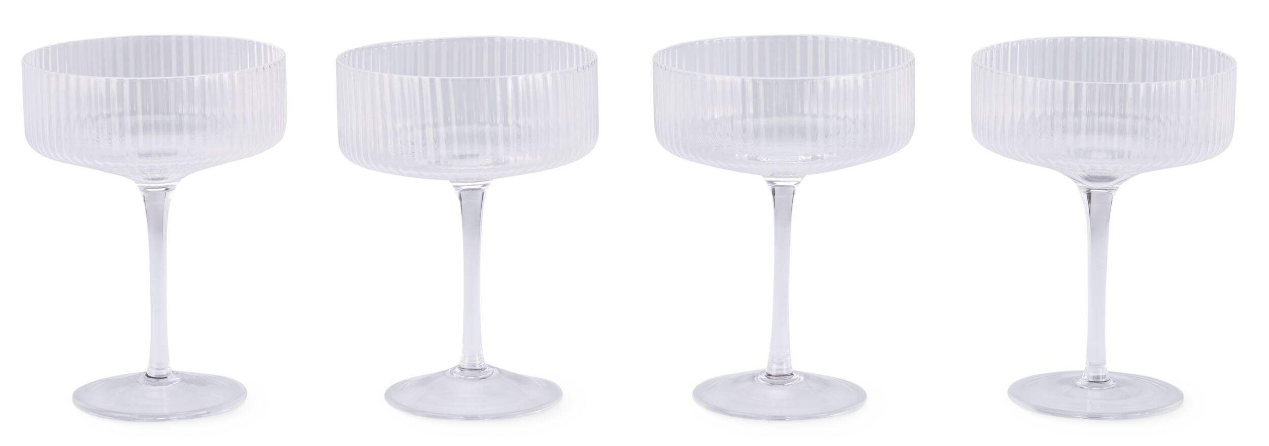 CANVAS Coupe/Champagne Glasses, Dishwasher-Safe, 4-pc Front_Elevated