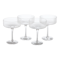 CANVAS Coupe/Champagne Glasses, Dishwasher-Safe, 4-pc