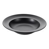 Bols en grès à bord large Paderno Dorset, vont au four, noir réactif, paq. 2 Front_Elevated