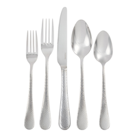 PADERNO Hammered Flatware Set for up to 4 People, 20-pc Front_Flat