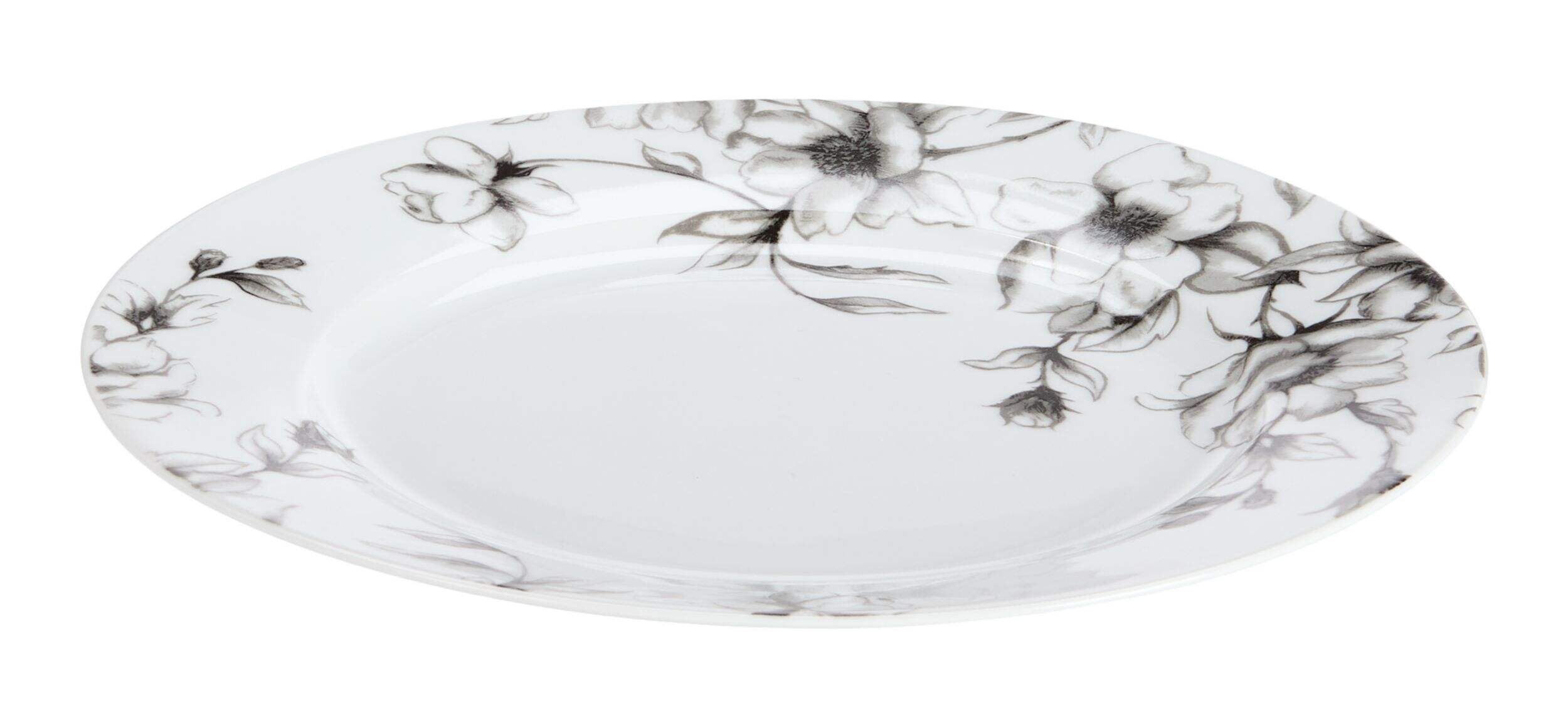 CANVAS Wild Rose Dinner Plate, Dishwasher & Microwave-Safe, White, 1-pc Front_Elevated