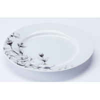 CANVAS Wild Rose Side Plate, Dishwasher & Microwave-Safe, White, 1-pc Front_Elevated