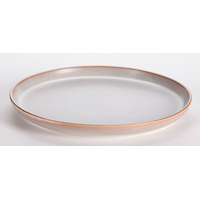 CANVAS Reactive Glaze Dinner Plate, White, 1-pc Front_Elevated