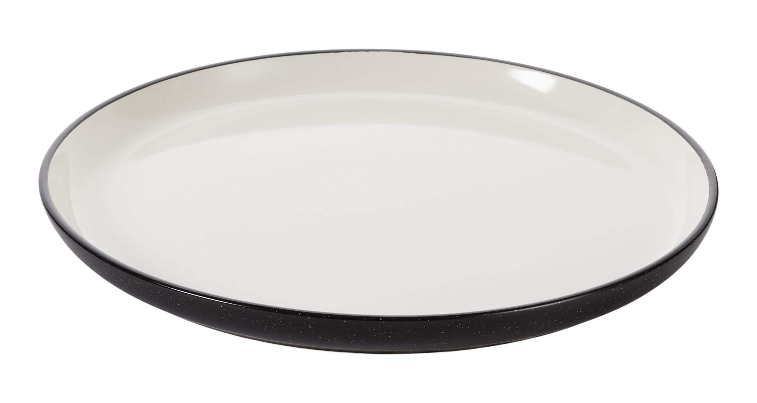 CANVAS Catalone Dinner Plate, Black/White, 1-pc Front_Elevated