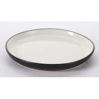 CANVAS Catalone Side Kitchen/Dinner Plate, Black/White, 1-pc Front_Elevated
