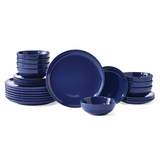 Master Chef Essential Coupe Stoneware Dinnerware Set, Serves 8, 24-pc, Sodalite Blue Composite_or_Mixed