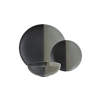 Service de vaisselle en porcelaine Maxwell & Williams Umi, glaçage réactif, 2 tons, paq. 12 Composite_or_Mixed