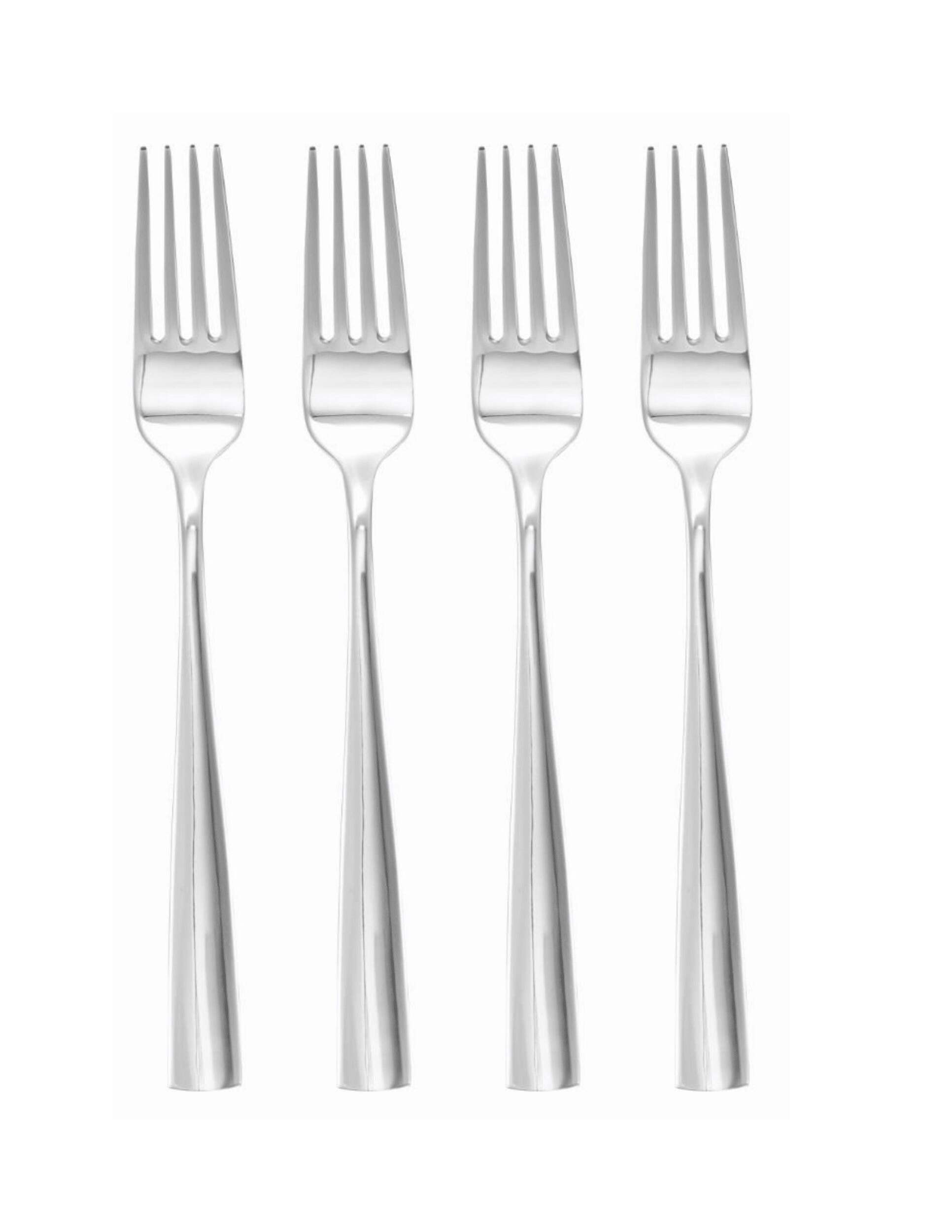Henckels Champagne Salad Fork Set, Dishwasher Safe, 4-pc Overhead_Flat