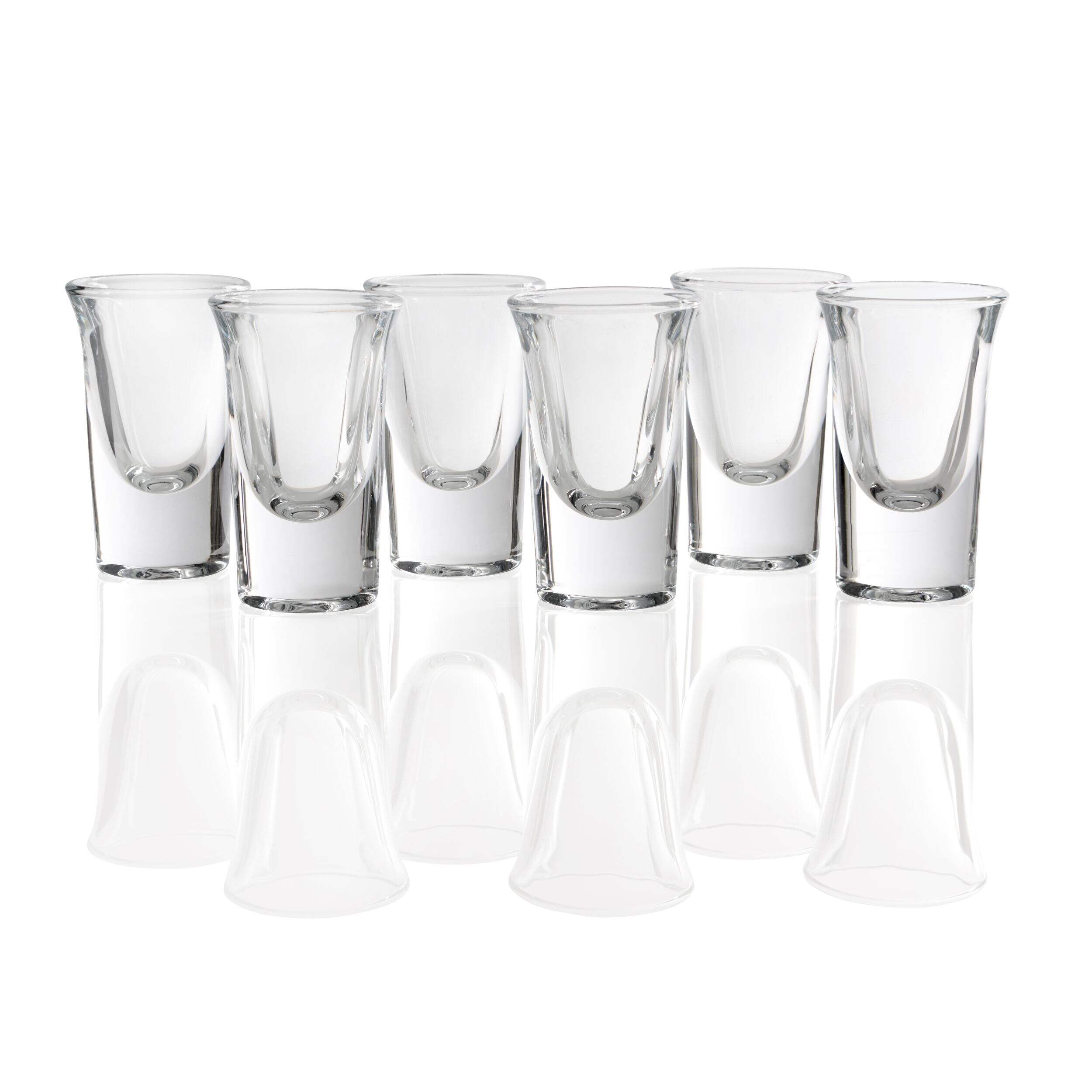 Trudeau Shot Glasses Set, 1-oz Capacity, 30-mL, 6-pc Front_Flat