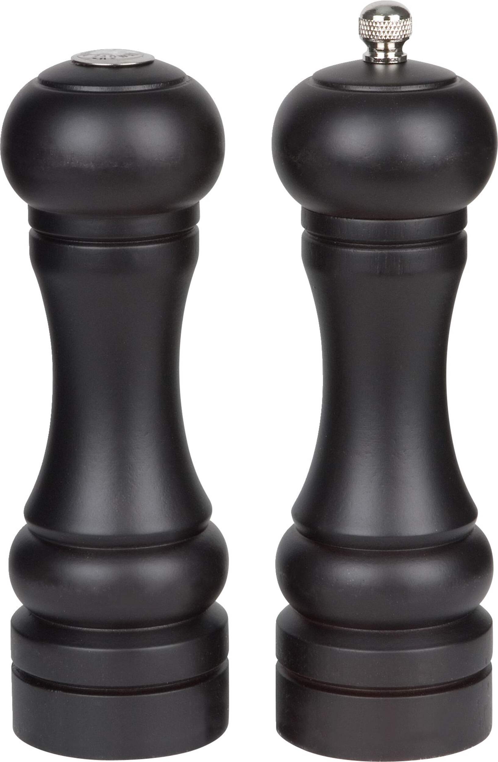 Trudeau Seville Pepper Mill & Salt Shaker, Adjustable Front_Flat