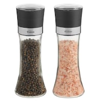 Trudeau Ostrava Filled Salt & Pepper Mill, Round, Glass, 7-in