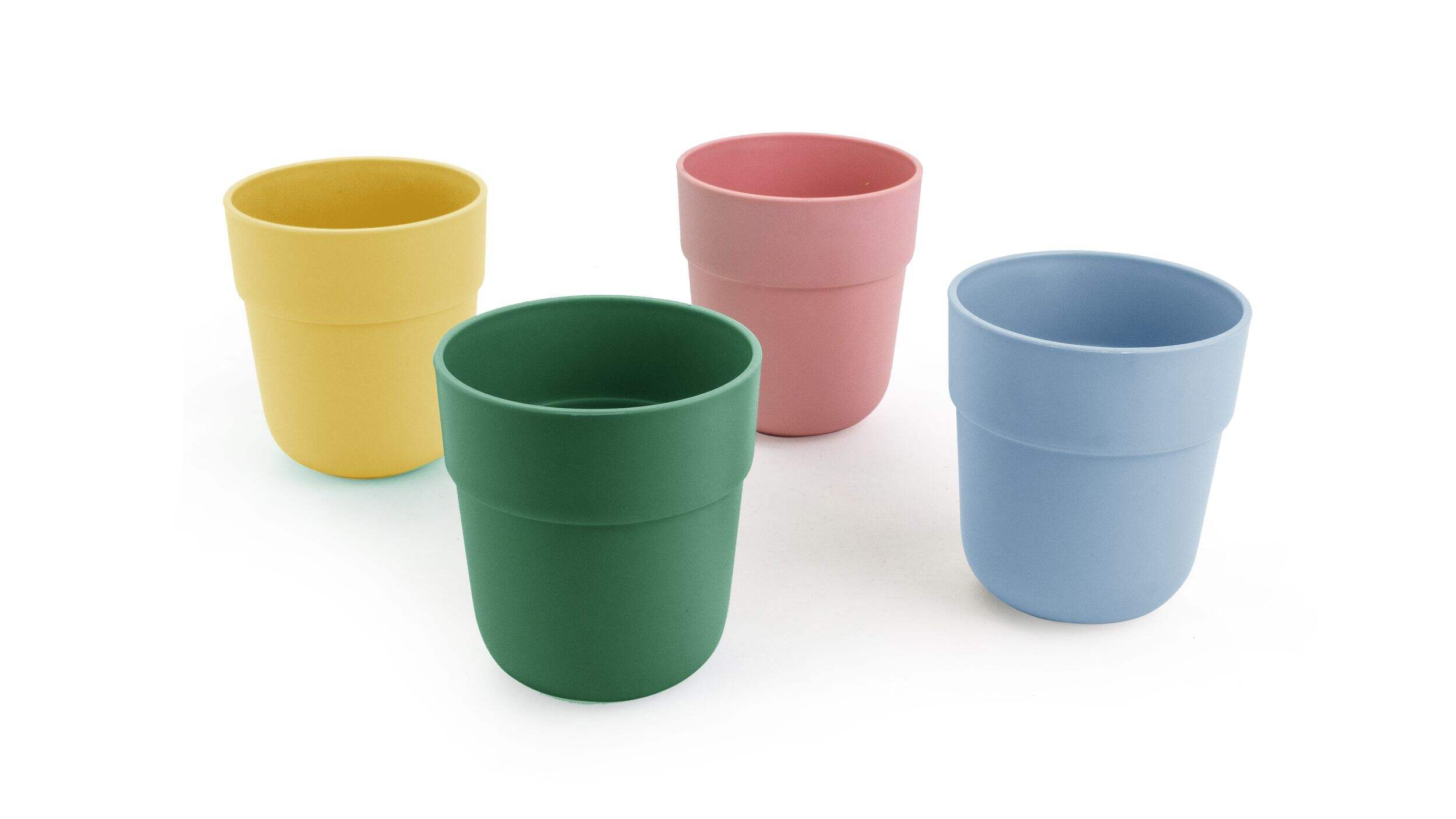 CANVAS Reusable Plastic Tumbler Cups, BPA Free, Recyclable Material, Suitable for Kids, 4-pk Front_Elevated