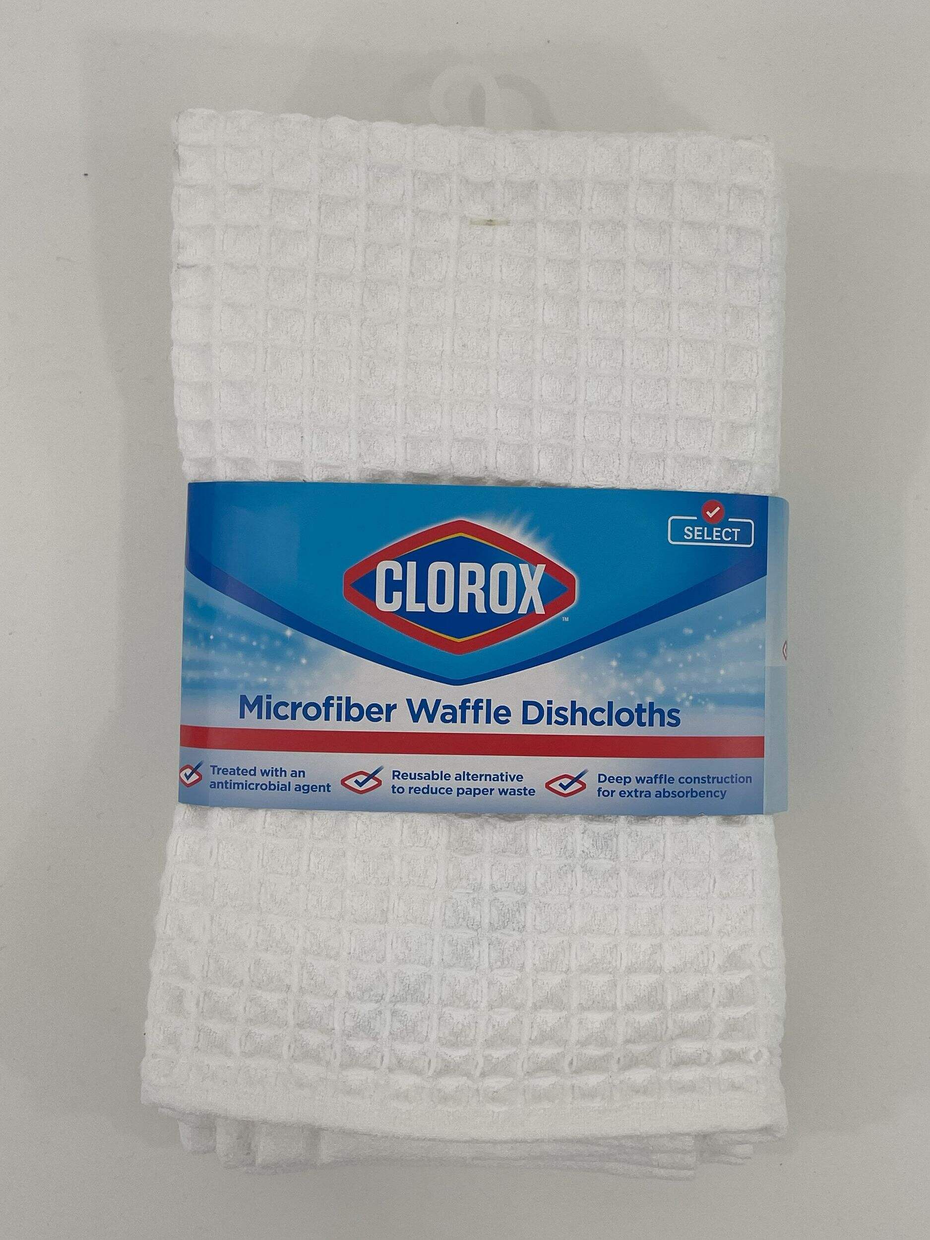 Clorox Waffle Microfiber Kitchen Dishcloths, 16-in x 19-in, 6-pk Overhead_Flat