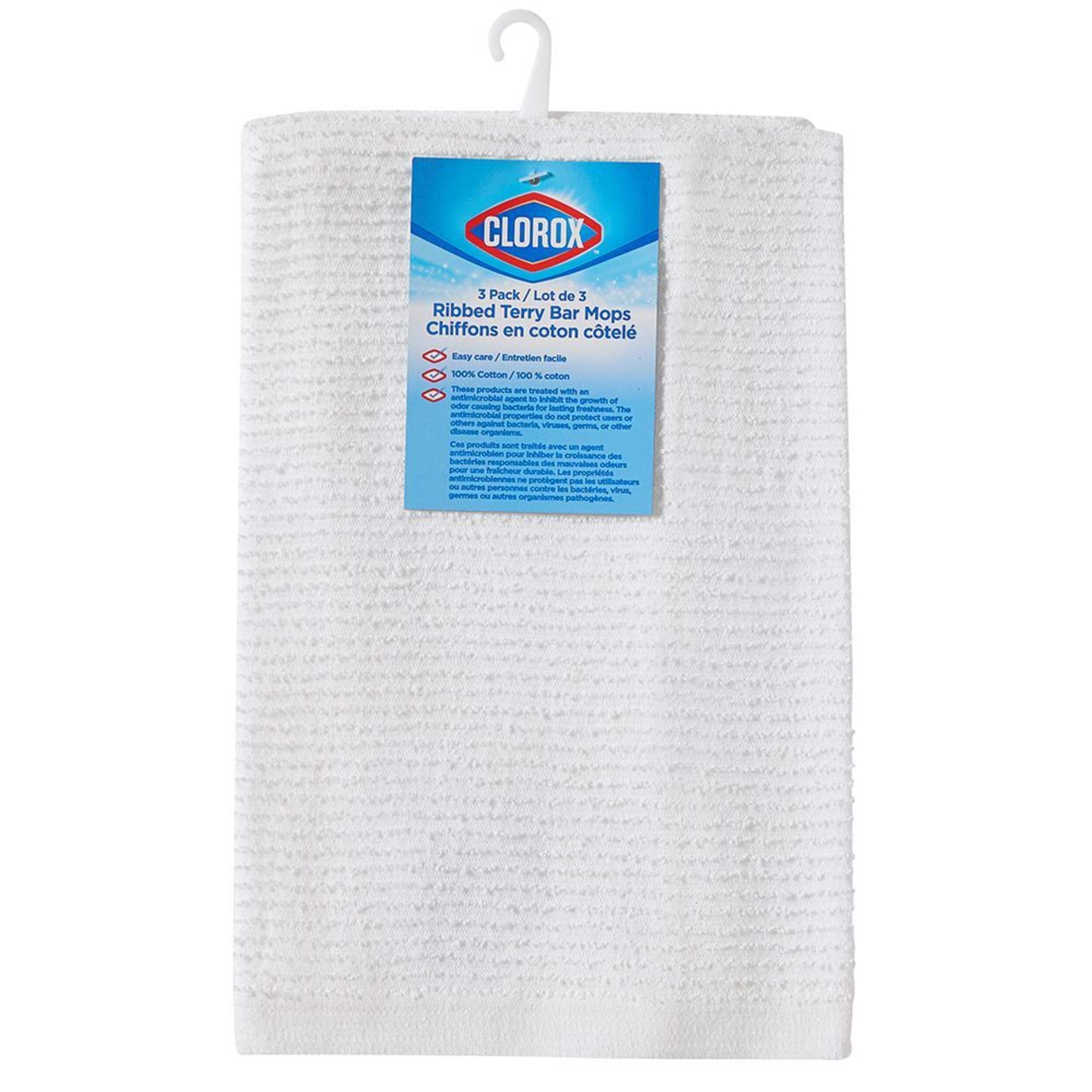 Clorox Ribbed Terry Bar Mop Kitchen Set, 16-in x19-in, 3-pk Front_Flat