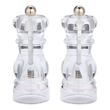 MASTER Chef Transparent Plastic Salt & Pepper Grinder Set Front_Elevated