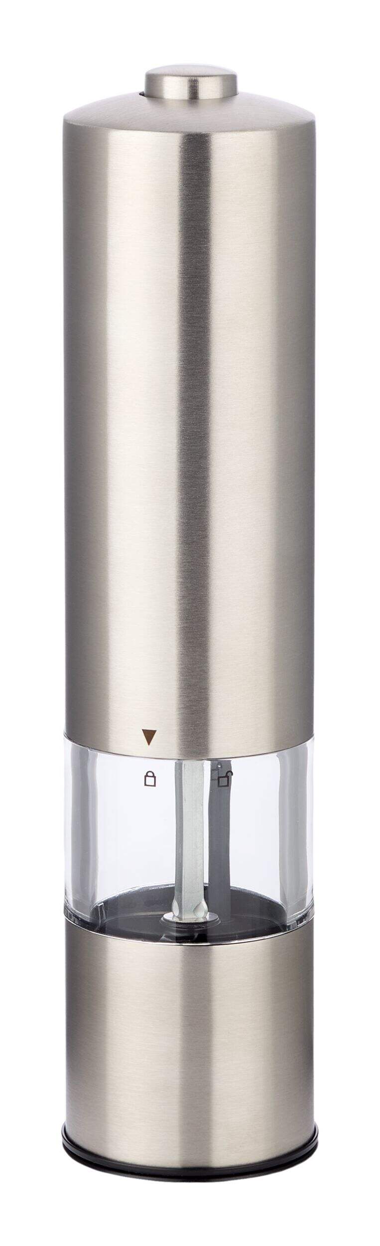 MASTER Chef Stainless Steel Electric Salt & Pepper Grinder with LED Light Front_Flat