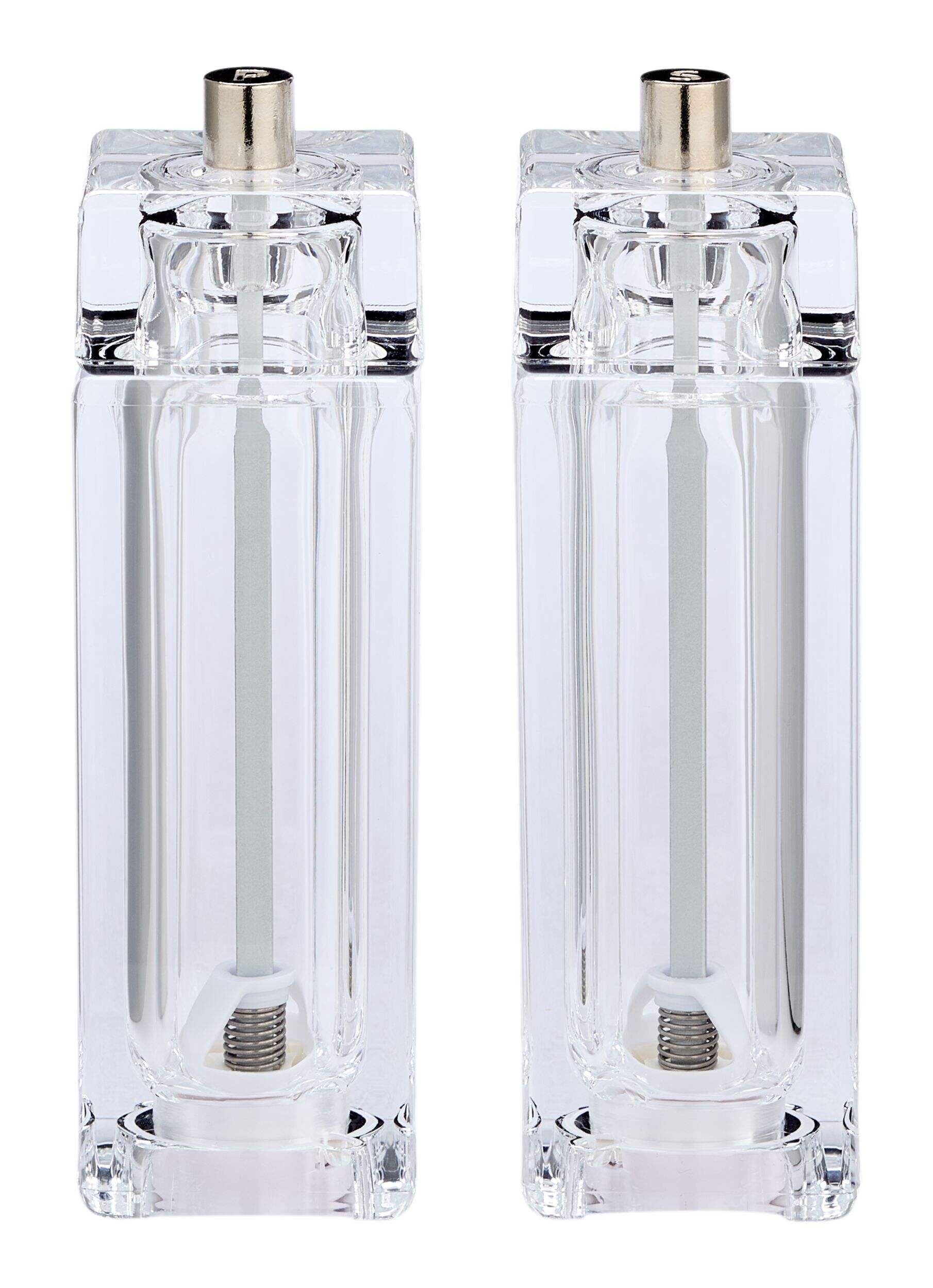 MASTER Chef Transparent Acrylic Salt & Pepper Grinder Set Front_Elevated