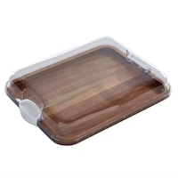 Kamenstein Wooden Build-a-Board Tray with Clear Lid Overhead_Plunge