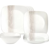 Corelle Wandering Grove Chip & Break Resistant Dinnerware Set, Serves 4, 12-pc Composite_or_Mixed