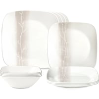 Corelle Wandering Grove Chip & Break Resistant Dinnerware Set, Serves 4, 12-pc Composite_or_Mixed