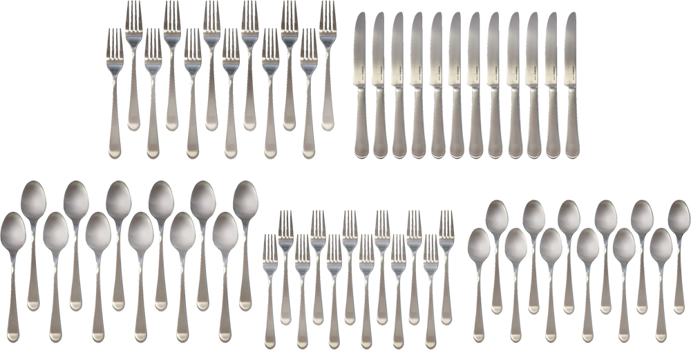 PADERNO Richmond 60pc Stainless Steel Flatware Set, Serves 12