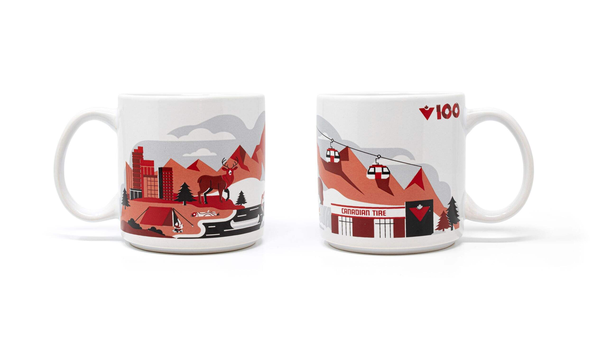 CANVAS Canadian Tire 100th Anniversary Special Edition Western Mug, 14-oz Composite_or_Mixed