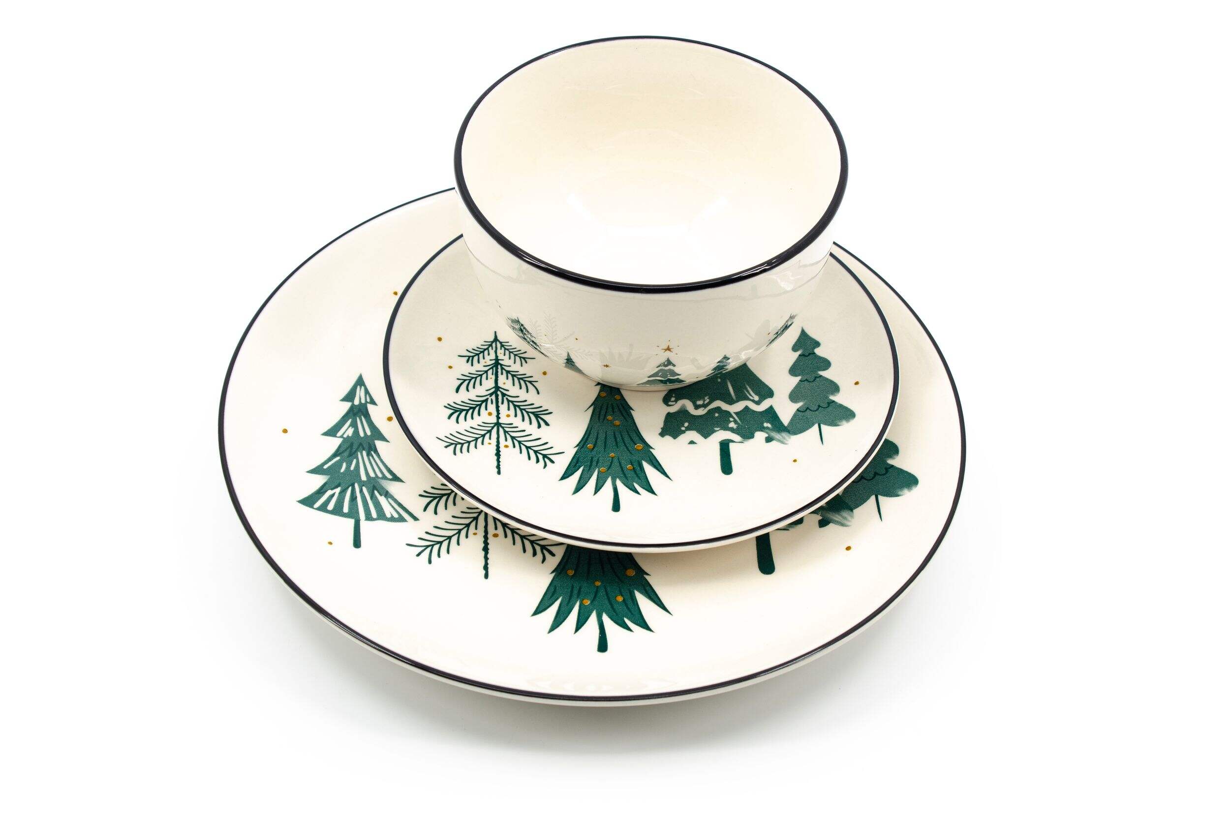 Festive Stoneware Holiday Dinnerware Set, 12pc Canadian Tire
