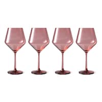 Core Home Dark Red Stemmed Tinted Wine Glasses, 22-oz, Set of 4 Front_Flat