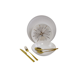 Ivy & Co Golden Holiday Star Dinnerware Box Gifting Set, 28-pc Front_Angled_Right