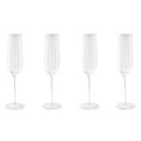 Core Home Gold Rimmed, Stemmed, Champagne Flutes, Set of 4 Front_Flat