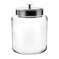 Anchor Hocking Montanna Storage Glass Jars with Lids, 7.57 L Front_Elevated