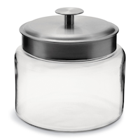Montanna Glass Storage Jar with Lid, 1.89-L Front_Elevated