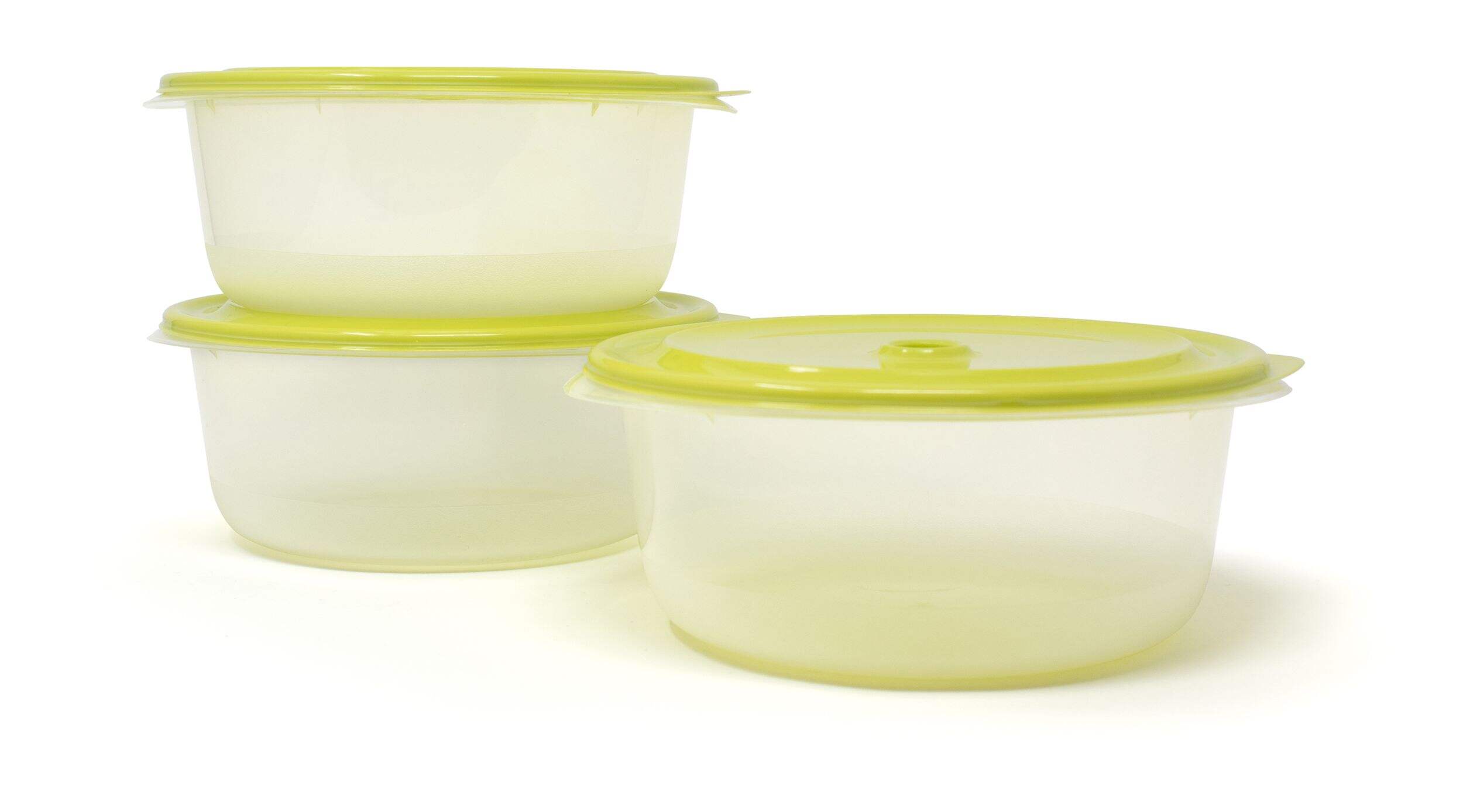 Snaptops Round Plastic Food Storage Container Set, 950-mL, 3-pc Composite_or_Mixed