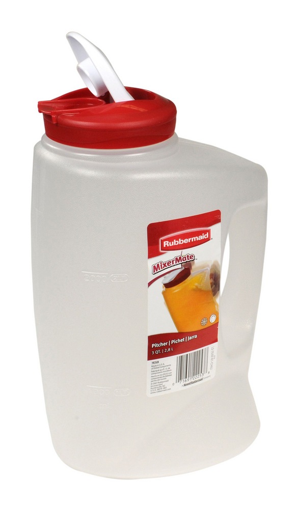 Rubbermaid Fridge Door Plastic Juice/Water Pitcher with Snap and Close