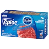 Ziploc Medium Freezer Plastic Bags Value Pack, 950-mL, 38-pk Front_Three_Fourths_Angled_Left