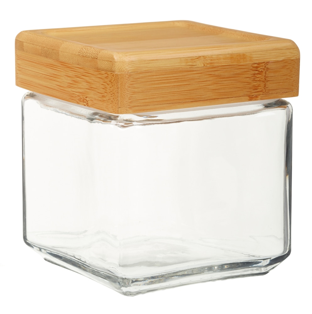 Square Bamboo Lid Jar, 1qt Canadian Tire
