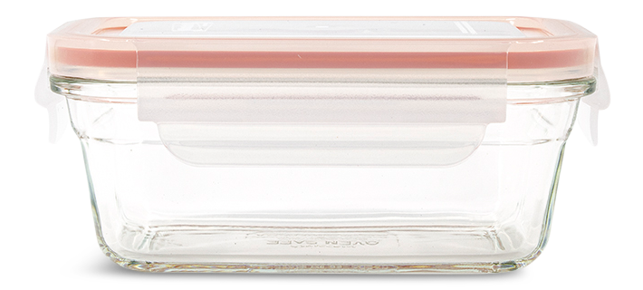 Glasslock Rectangle Glass Food Storage Container Set with Airtight Seal