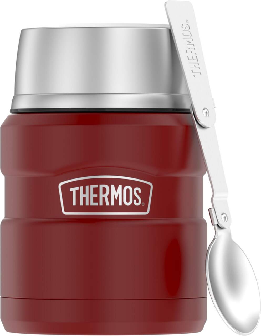 Thermos® Stainless Steel Food Jar Vaccum Insulated with Spoon and Bowl,  Assorted Colours, 470-mL