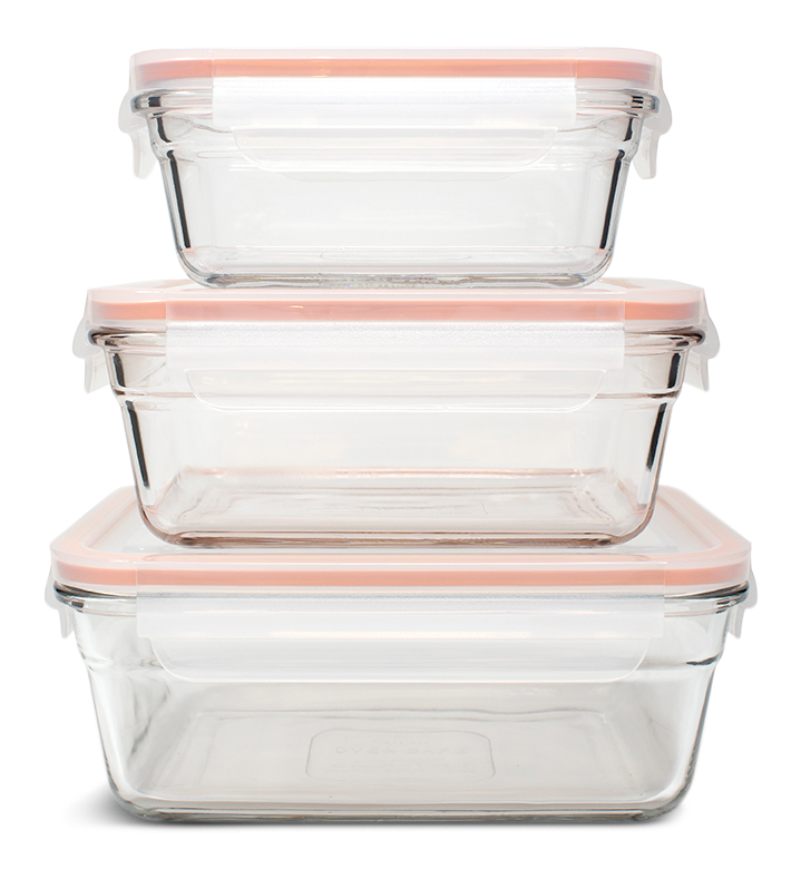 Glasslock Glass Food Storage Container Set Leakproof, 6pc Canadian Tire