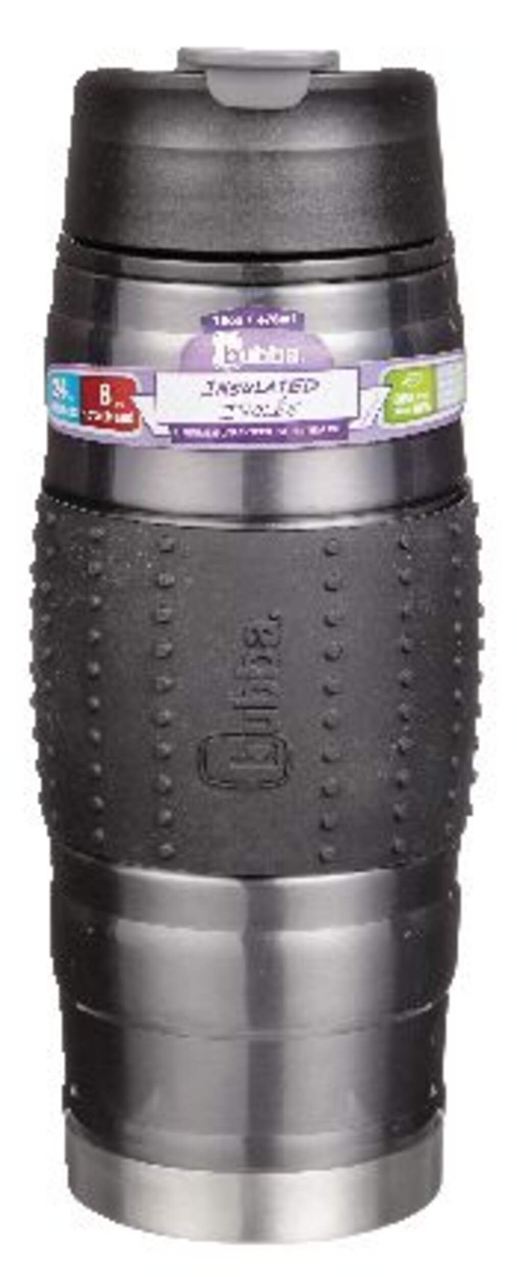 Gourde isotherme Bubba Hero avec couvercle étanche, prise en acier inoxydable, 473&nbsp;mL Front_Flat